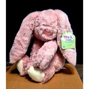 Pink Bunny Stuffed Animal Toy gift Rabbit long floppy ears Wreath Easter basket